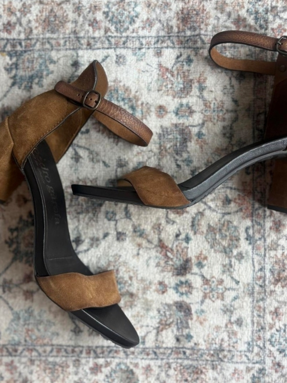 Pedro Garcia Brown Suede Block Heels